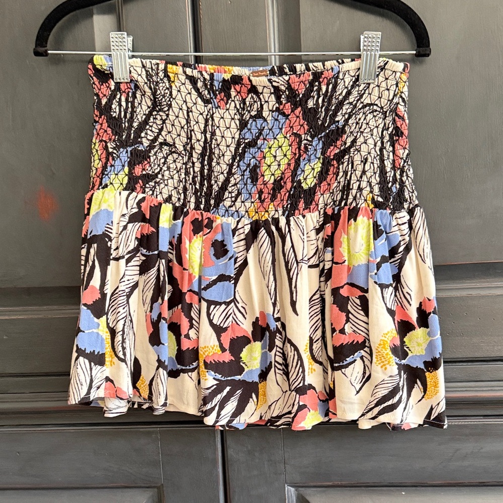 Free People Multicolor Floral Mini Skirt